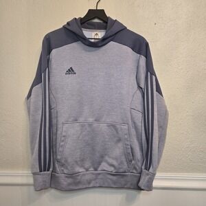 Adidas Mens Hooded Pullover Classic Athletic Two‎ Tone Colorblock Grey Medium